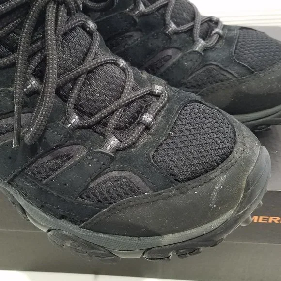 Merrell Men Black Night Moab Hiking Boots 7 - Picture 3 of 16